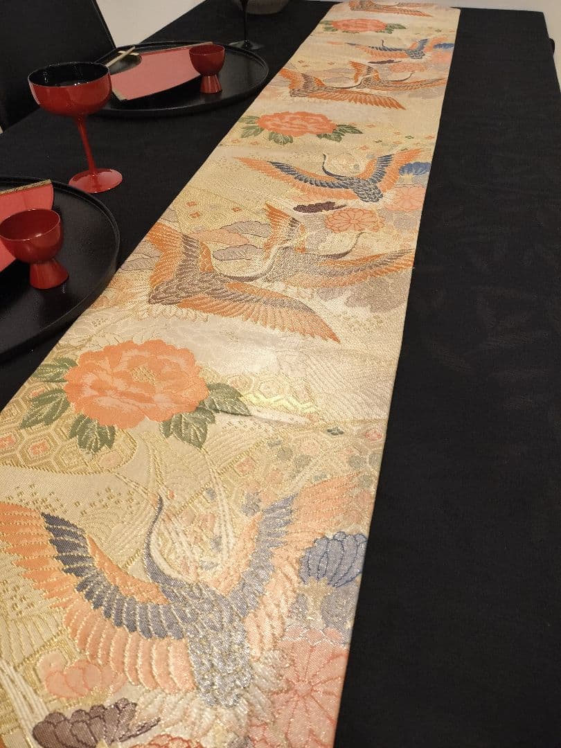A941★高級‼️ひな祭り‼️袋帯テーブルランナー2ｍ7cm