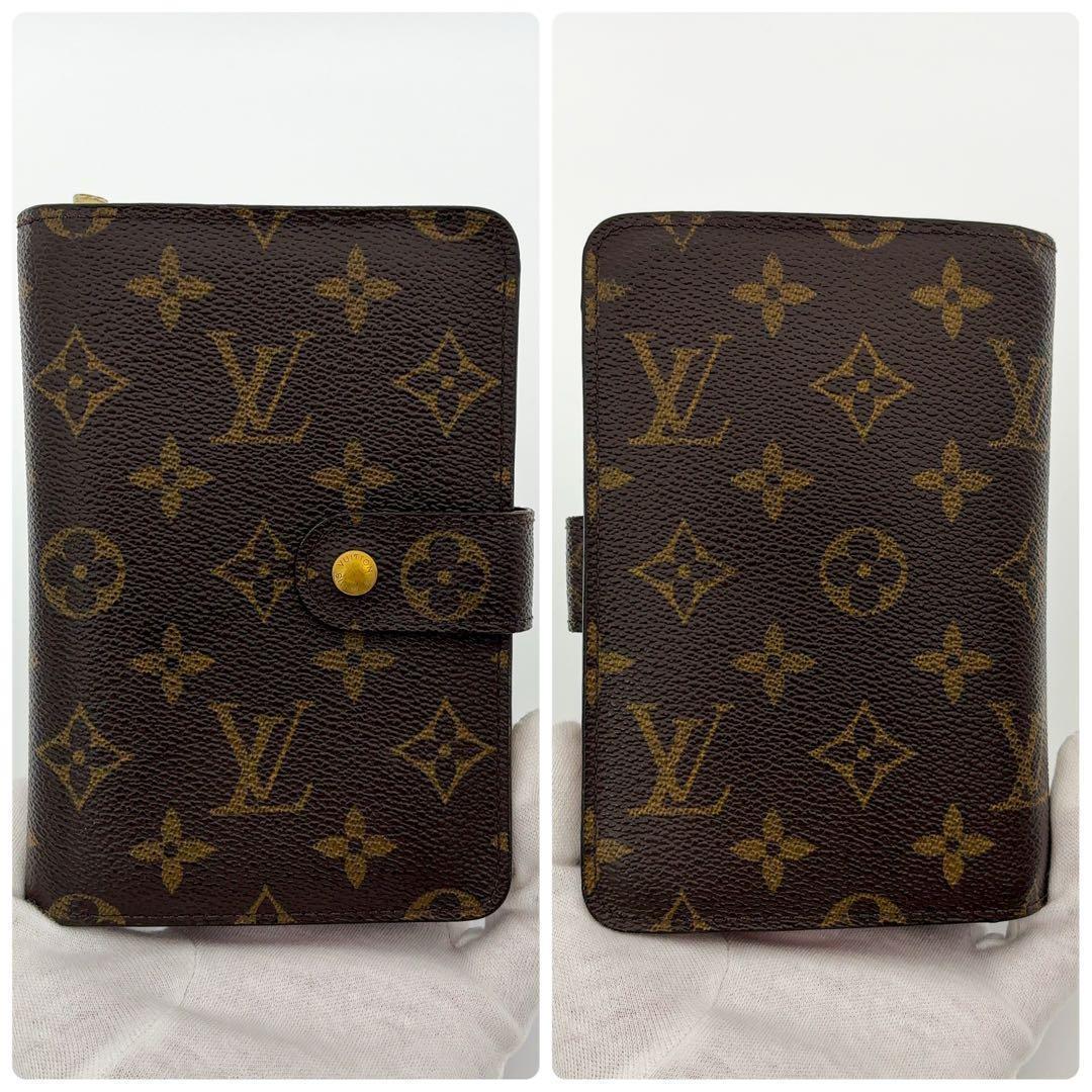 パスケース付★ルイヴィトン モノグラム ポルト パピエ ジップ 二つ折り財布