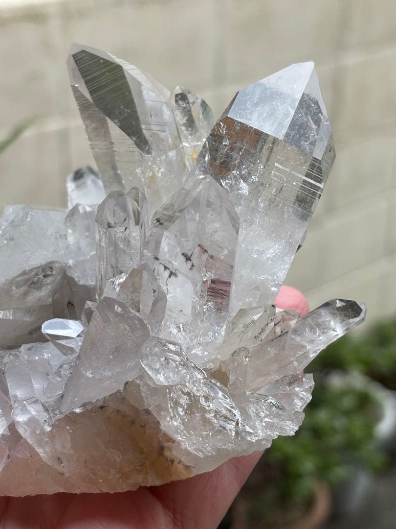 コロンビア　レムリアンクラスター　刺さるような圧巻の透明度　見事　548g.