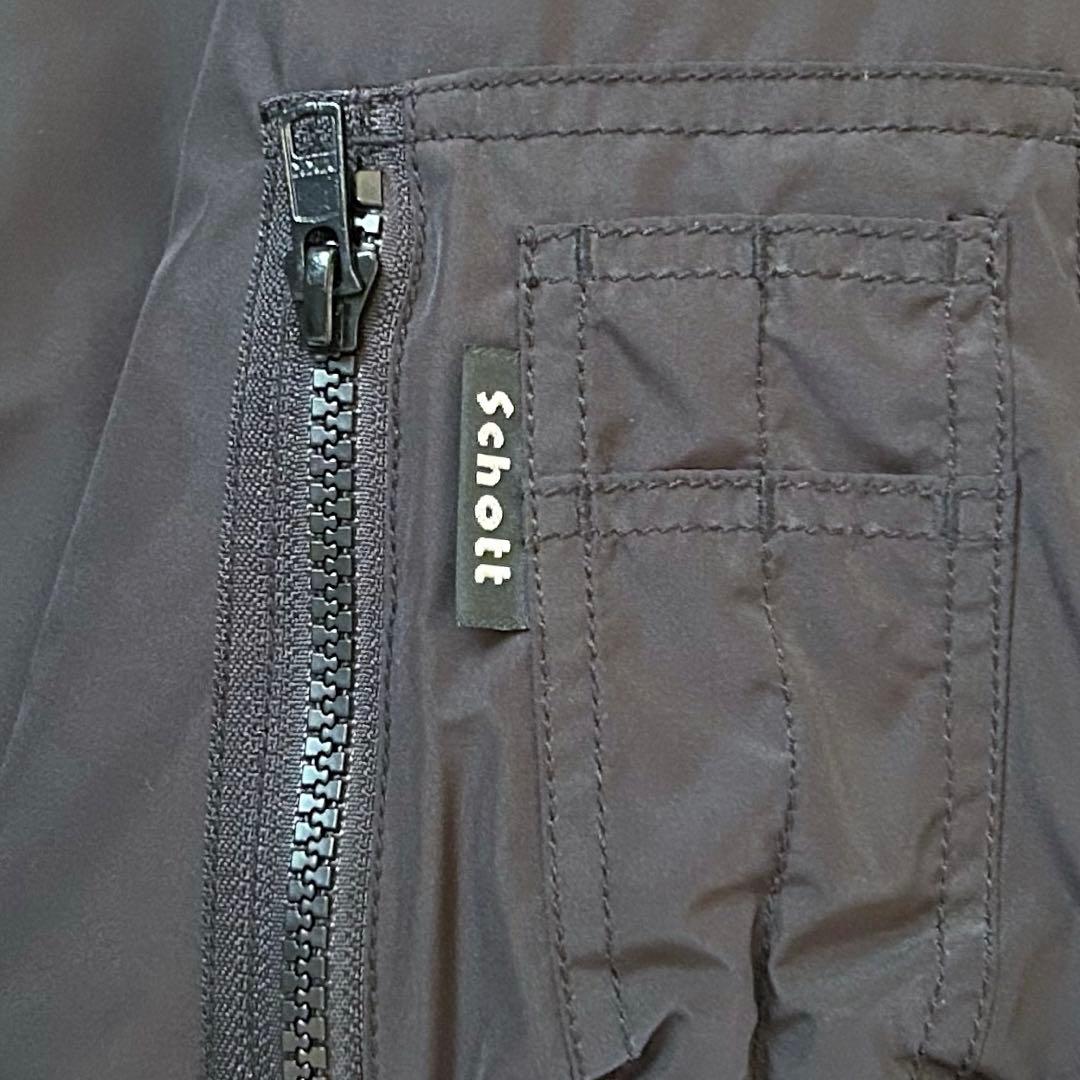 Shott リバーシブル MA-1 フライトジャケット キルティング 黒 L