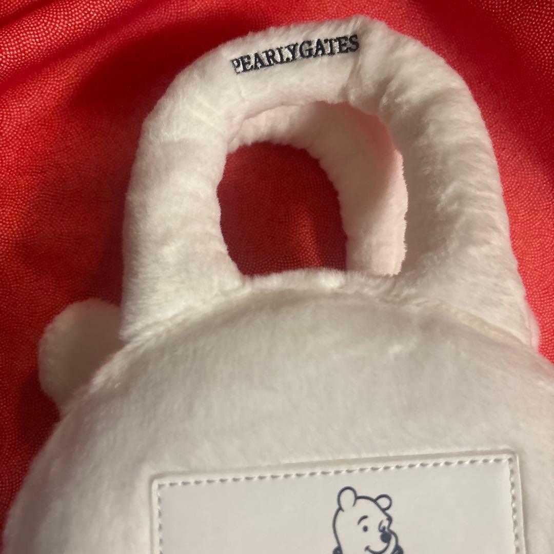 PEARLY GATES プーさん　バック　フェイクファー白　100周年記念