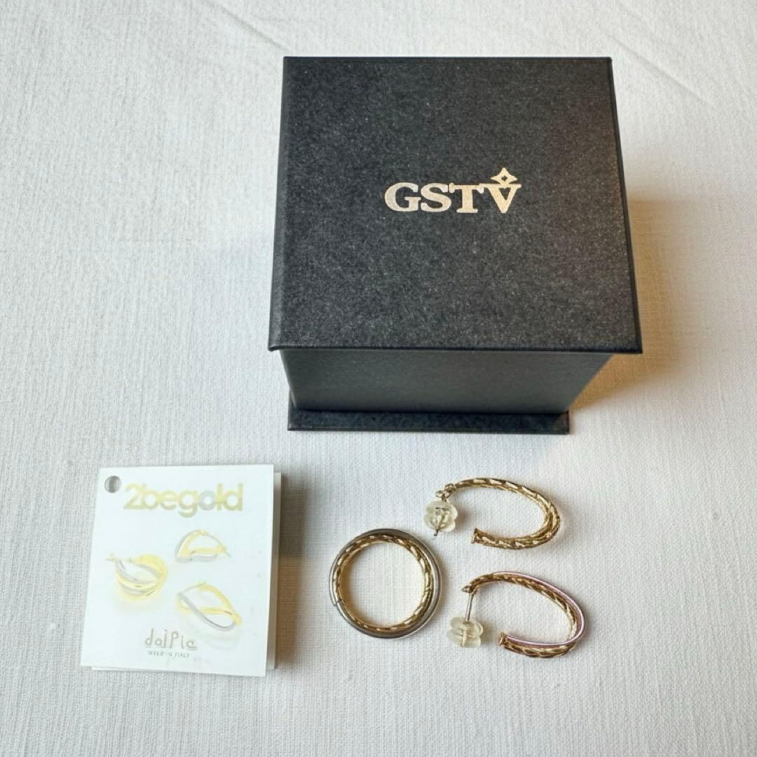 【極美品】GSTV 2begold イタリアンジュエリー ピアス リング
