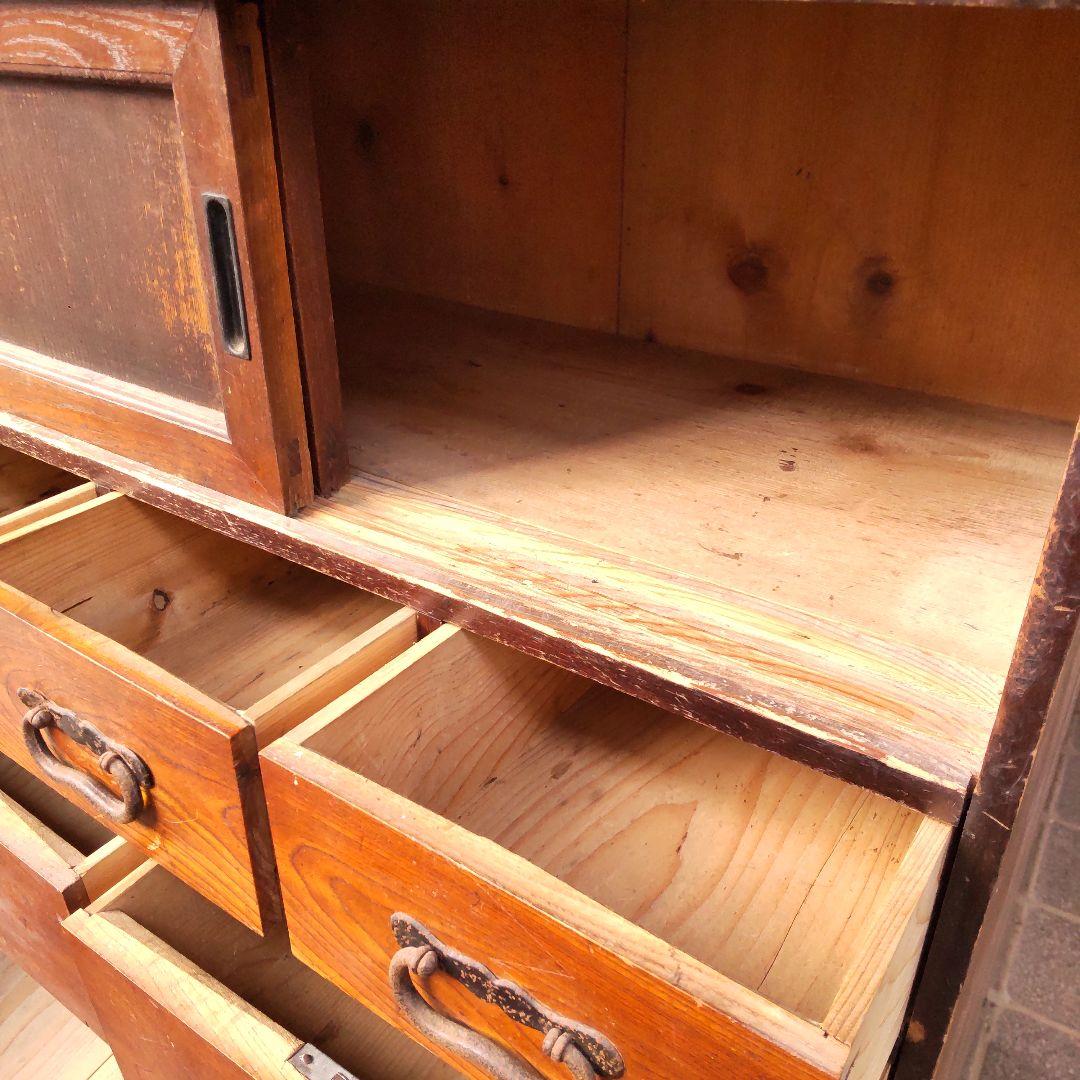 帳場箪笥 古民家 アンティーク 古道具 レトロ 明治 大正 古箪笥 ビンテージ