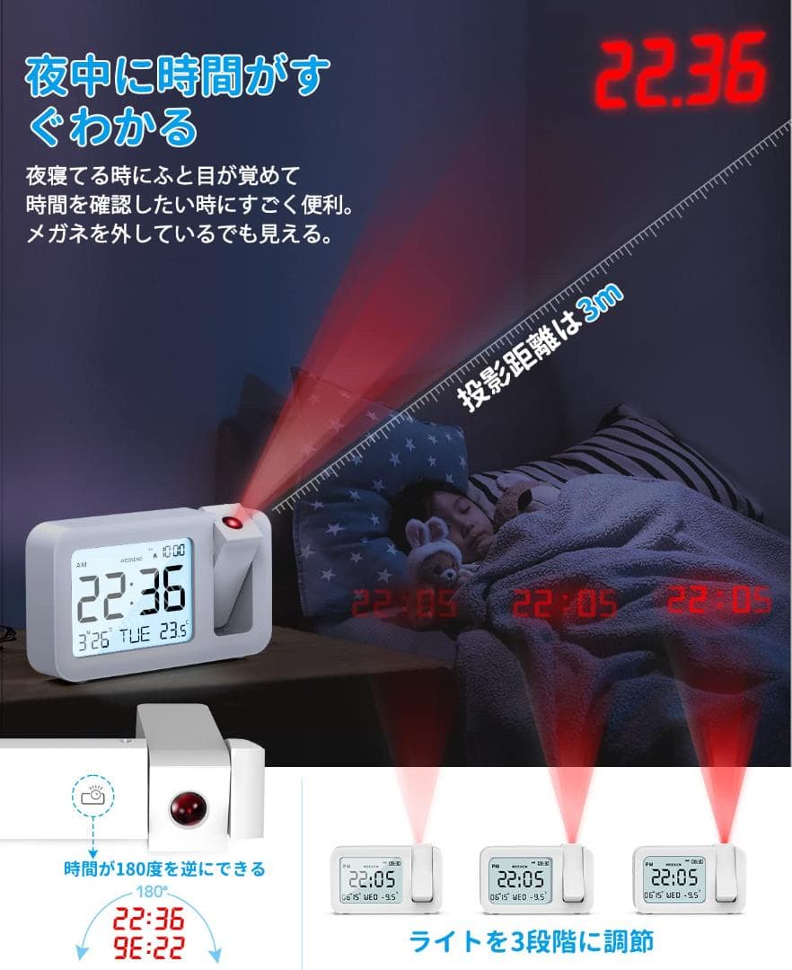 プロジェクションアラームクロック