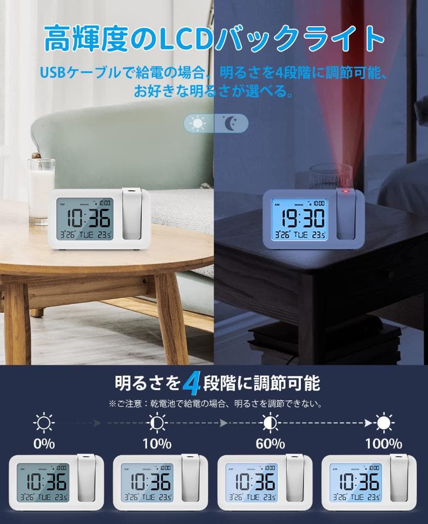 プロジェクションアラームクロック