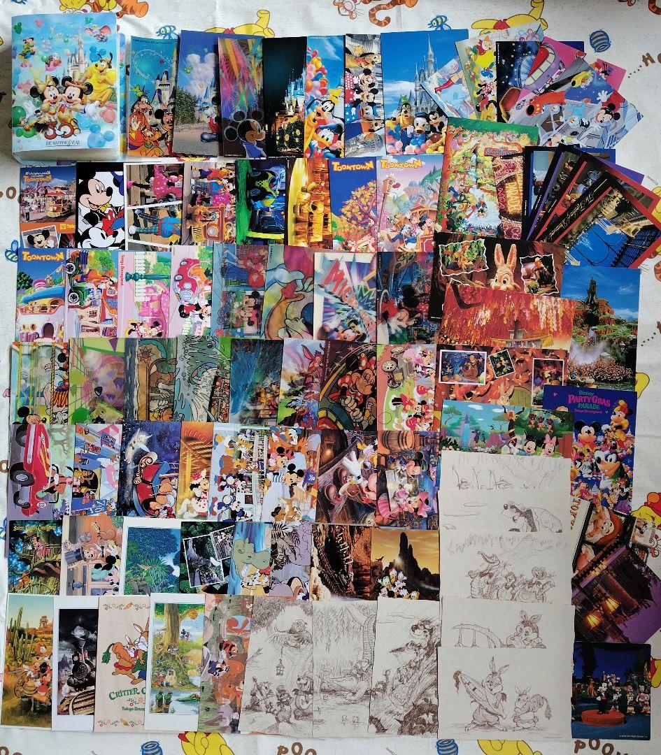 ディズニーポストカードまとめ売り① 東京ディズニーランド初期　80枚　ホルダー付
