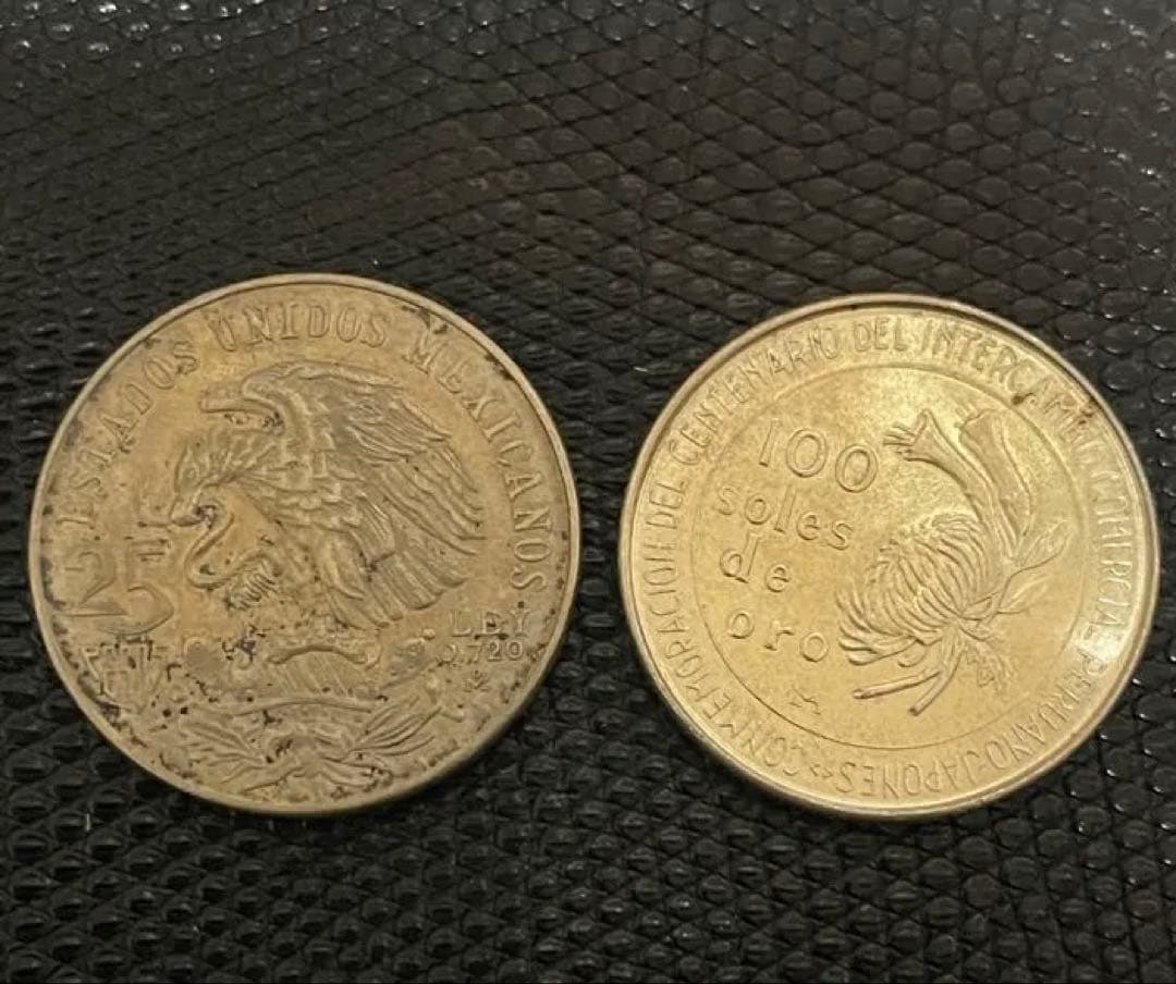 け*い様 メキシコ .ペルー銀貨　2枚