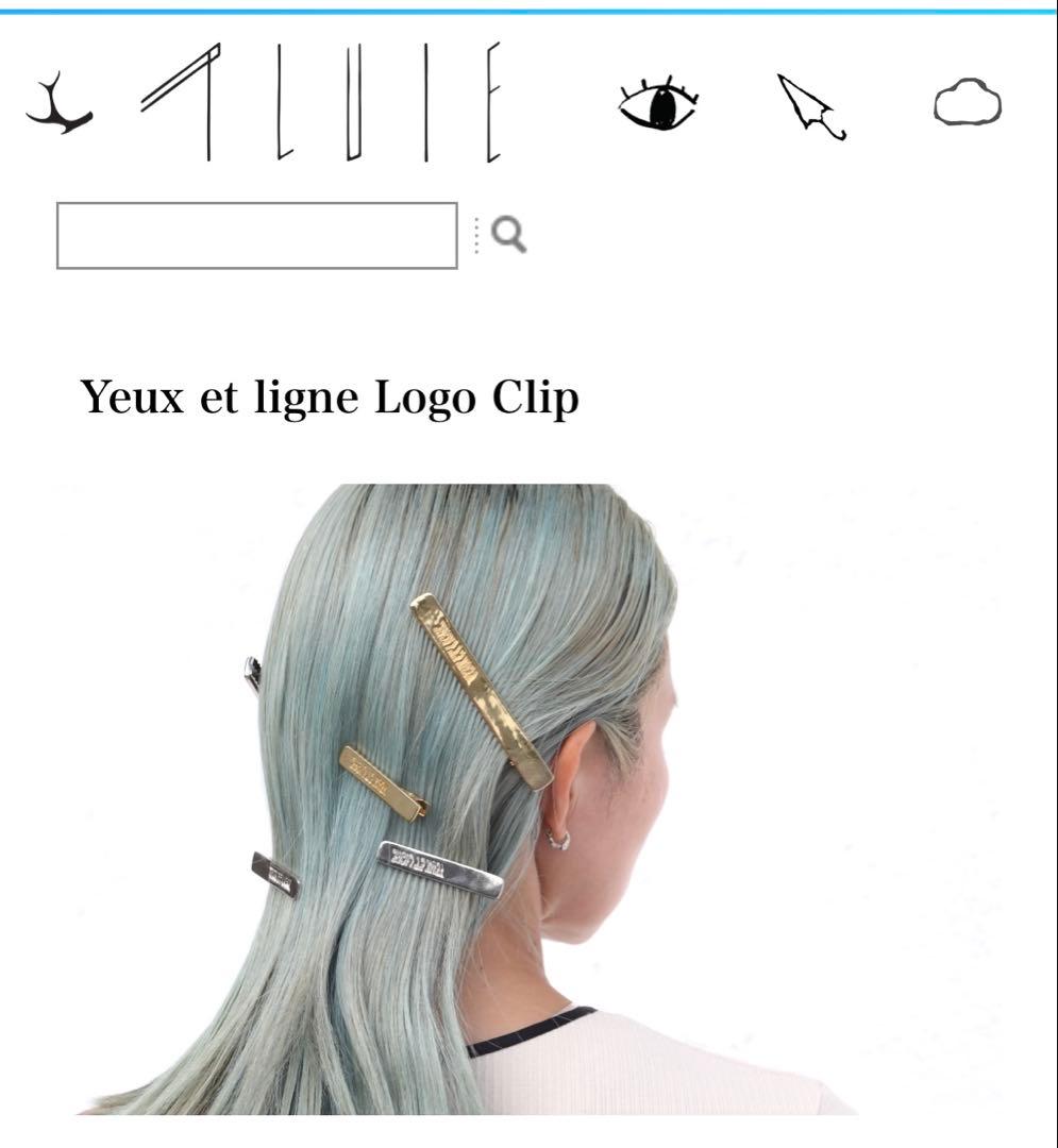 【pluie】プリュイYeux et ligne Logo Clipヘアクリップ