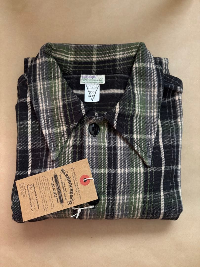 新品 ウエアハウス 3063 30周年 プルオーバー ネルシャツ 42 XL