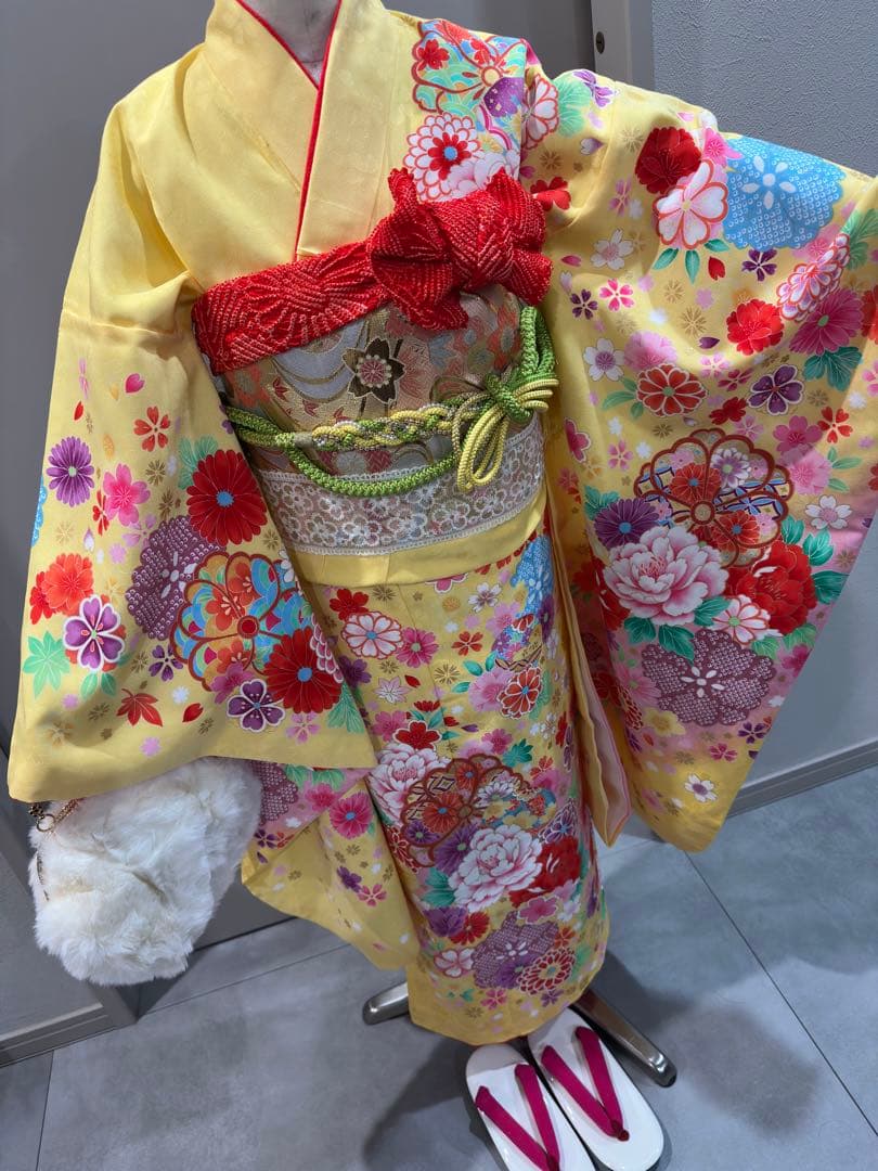 日本製　七五三　7歳　着物　フルセット　和装　和服