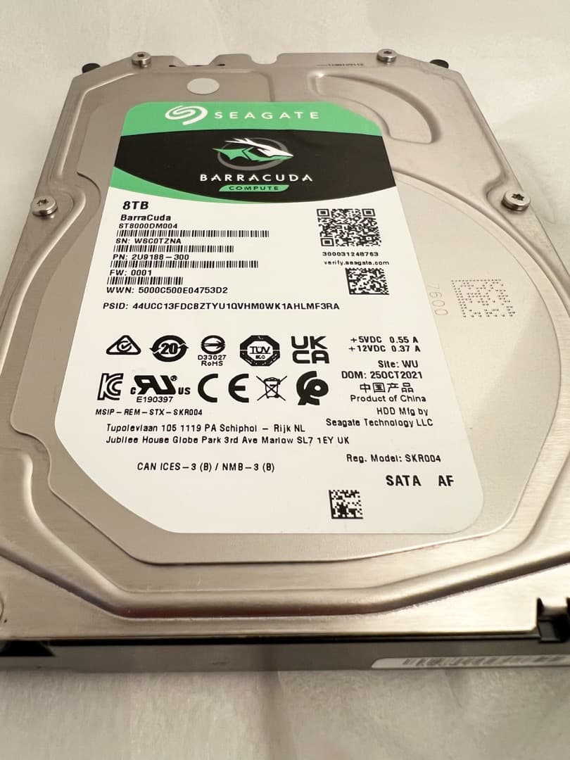 使用12回★SEAGATE ST8000DM004[8TB HDD]正常★159