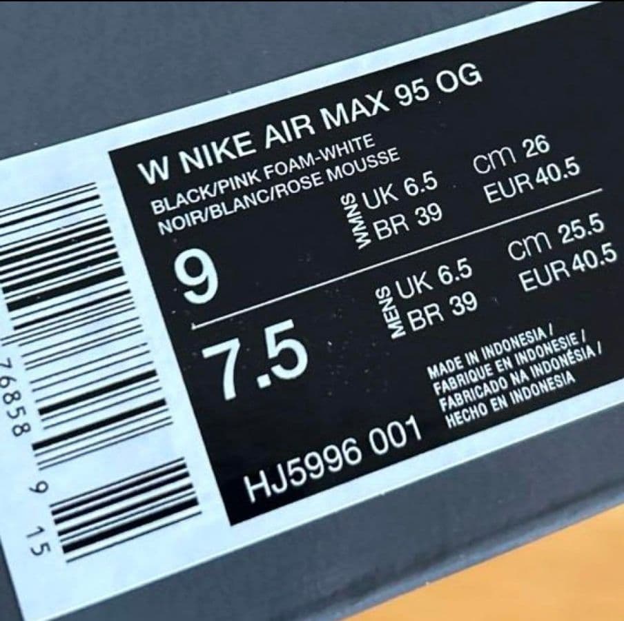 お*豆様 NIKE AIR MAX 95 OG Pink Foam 26cm 2