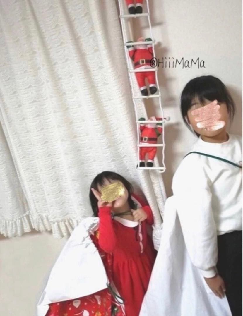 クリスマス サンタ シンプル ツリー はしごのぼり サンタクロース Xmas