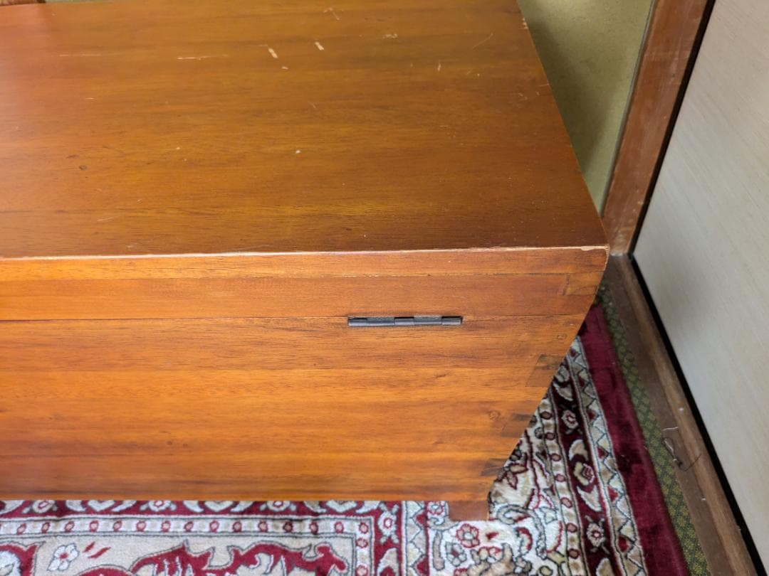 ビンテージレトロ木製コンテナ-トランクBOXビッグ　レア