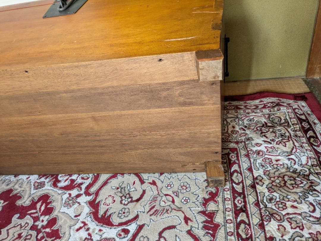 ビンテージレトロ木製コンテナ-トランクBOXビッグ　レア