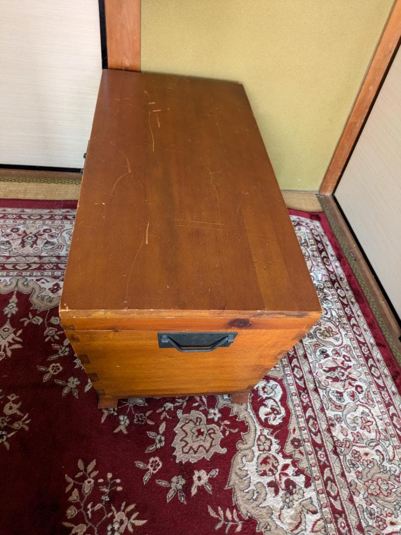 ビンテージレトロ木製コンテナ-トランクBOXビッグ　レア