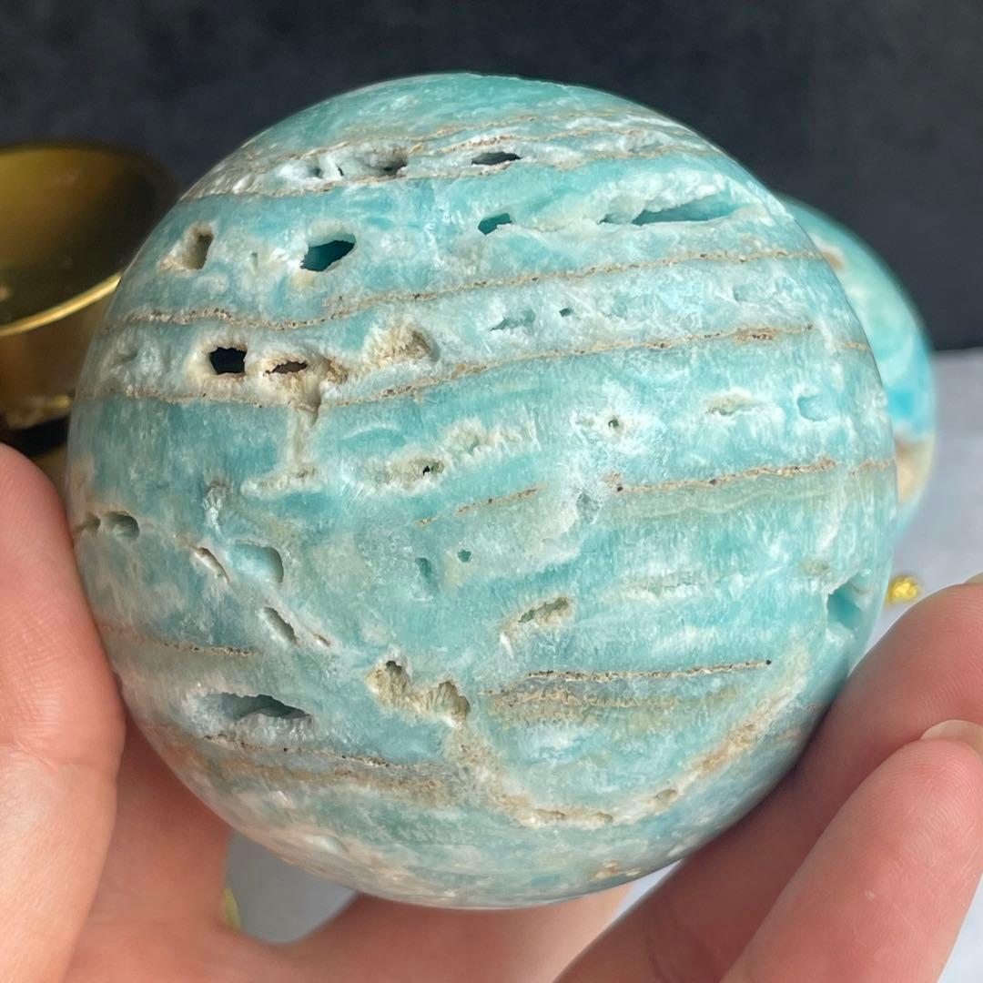 ブルー アラゴナイト スフィア 発色○