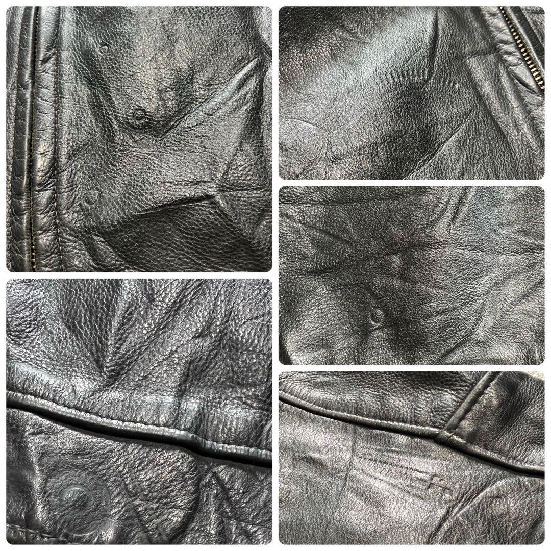 Schott USA製52TALON襟付きシングルライダースジャケット古着XL