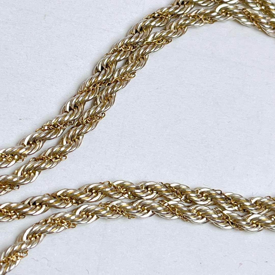 ティファニー　スクリュー　ツイスト　コンビ　ネックレス　925 14K