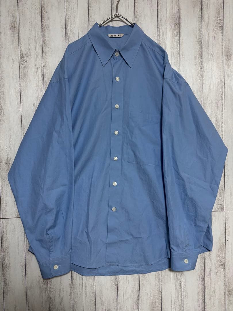 トップス AURALEE WASHED FINX TWILL BIG SHIRT 25AW