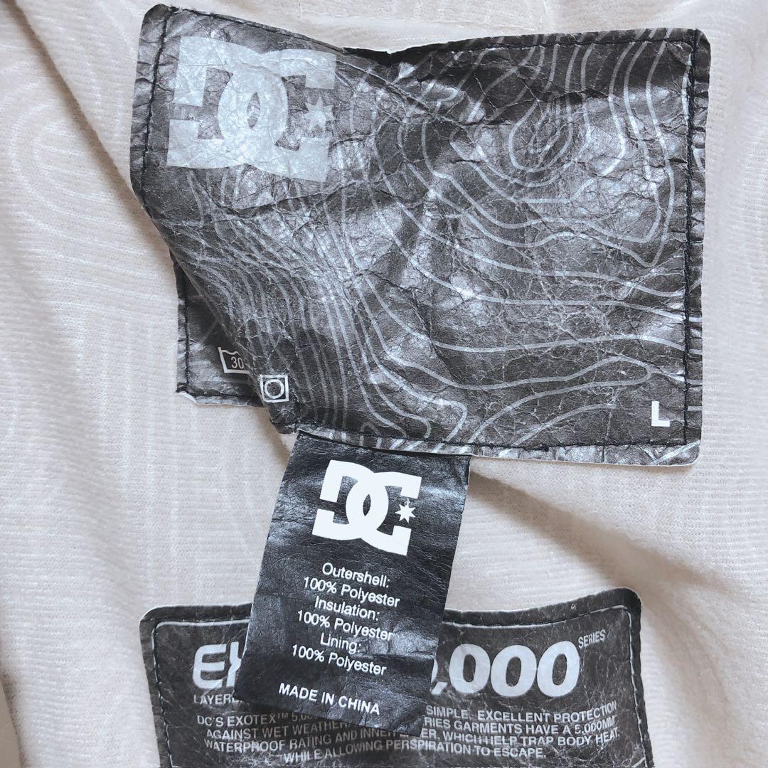 DC　スキージャケット　ボード　ジップアップ　迷彩柄　ポケット　フード　L
