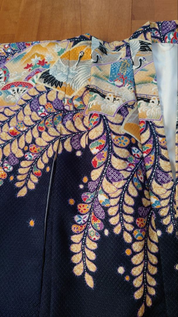 七五三　藤の花模様袴と上着セット