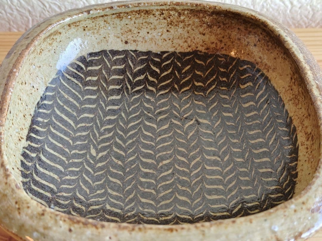 掛谷康樹 深皿　練上　民藝