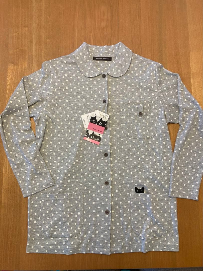 【新品タグ付き】マタノアツコ　パジャマ　グレー水玉　Ｍサイズ