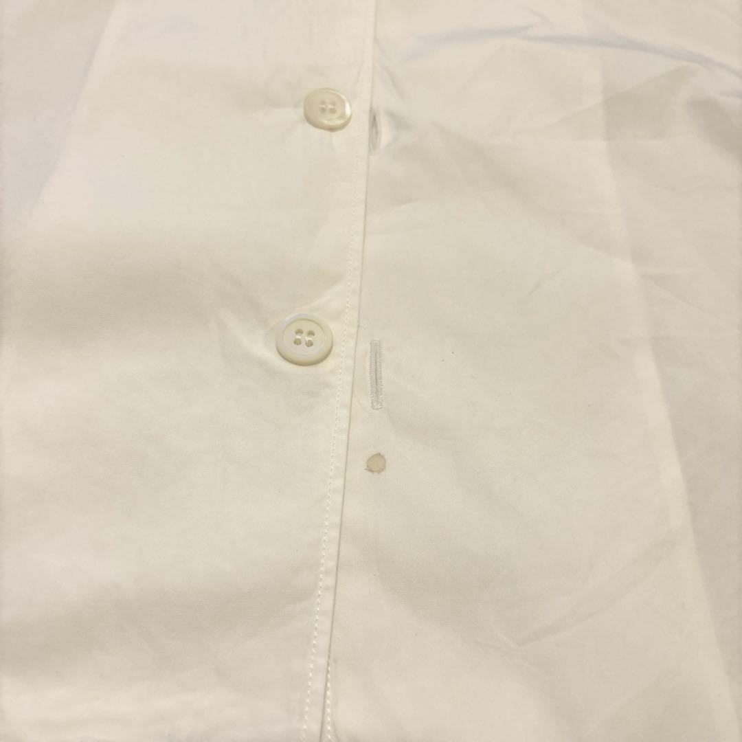 PRADA 2022ss コットン　プリントシャツ 36 白　半袖　Lサイズ