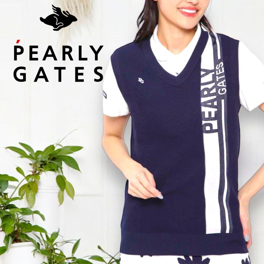 パーリーゲイツ❣️ロゴVネックベスト ネイビー ❣️SALE❣️
