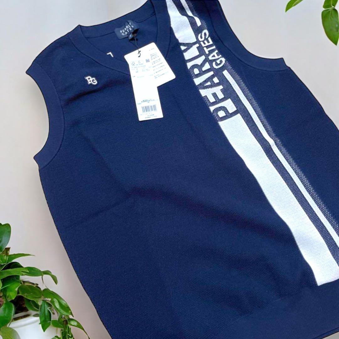 パーリーゲイツ❣️ロゴVネックベスト ネイビー ❣️SALE❣️