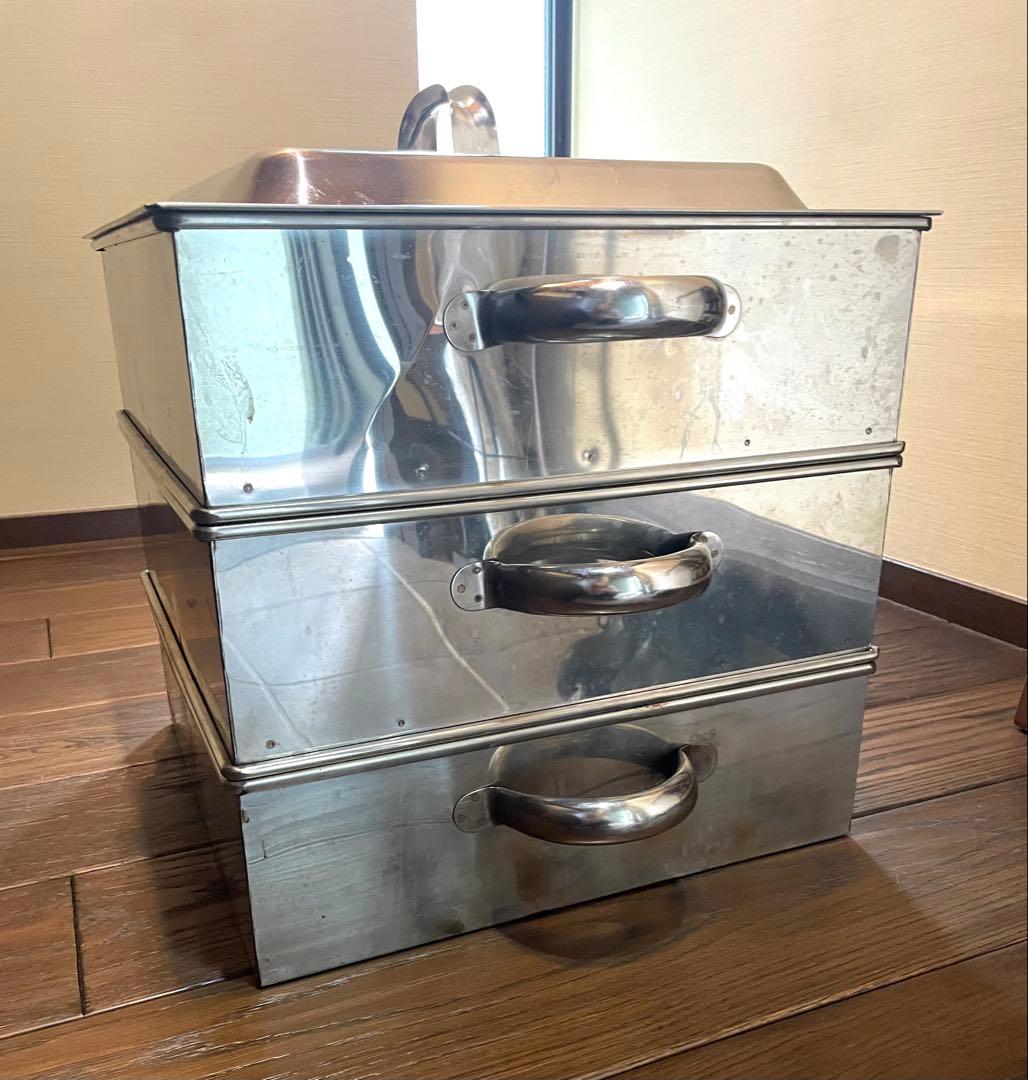 業務用角蒸し器3段　39cm×39cm