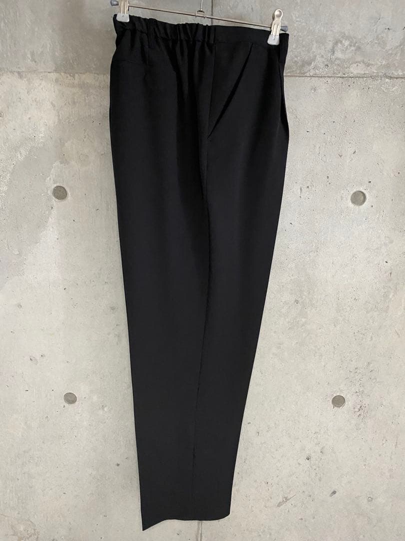 洗えるストレッチテーラードジャケット テーパードパンツスーツ　3L　ブラック