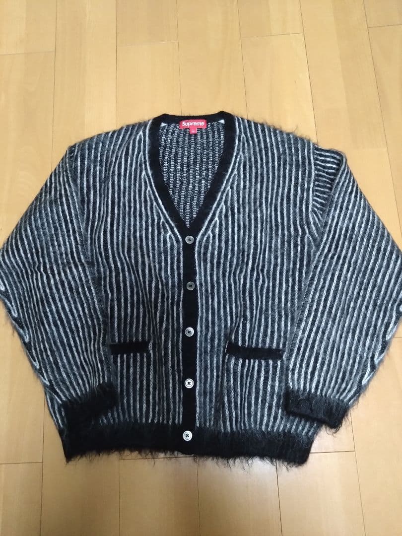 Supreme 2-Tone Mohair Cardigan \"Black　L