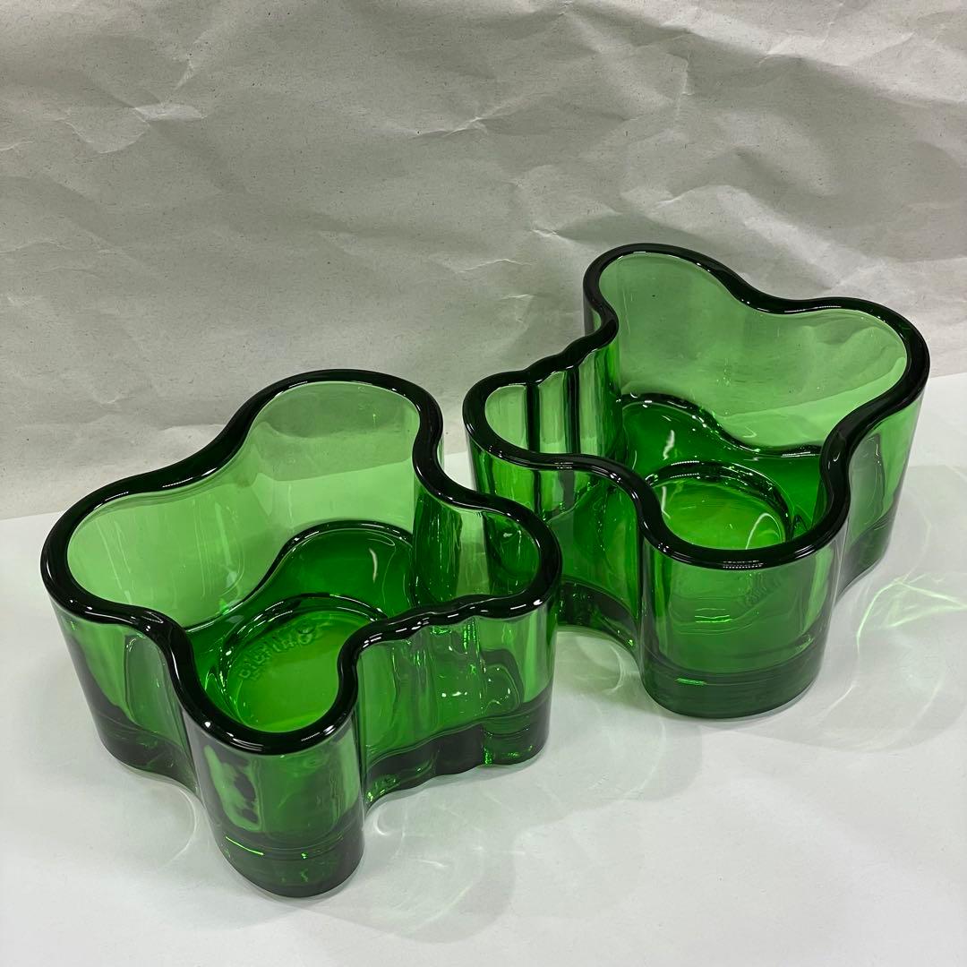 イッタラ アアルト キャンドルホルダー グリーン 2個セット