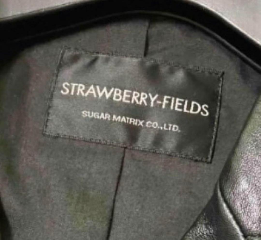 美品　ストロベリーフィールズ　ラムレザー　ジャケット　黒　ブラック