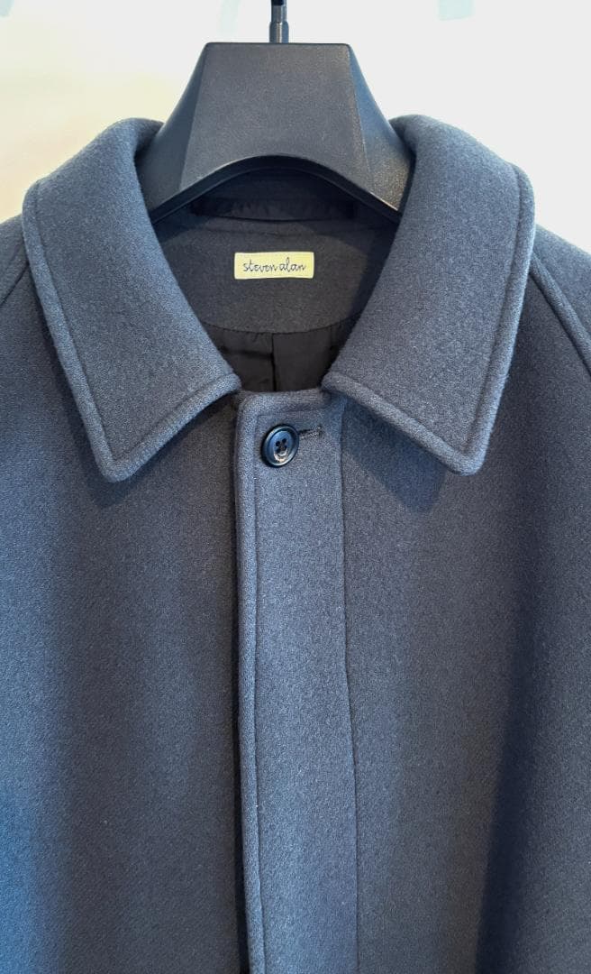 Steven Alan 100S メルトンバルカラーロングコート美品