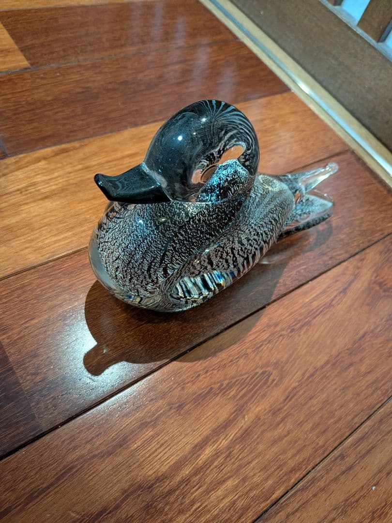 ガラス製アヒル工芸品　MURANO ITALY V.NASON&C