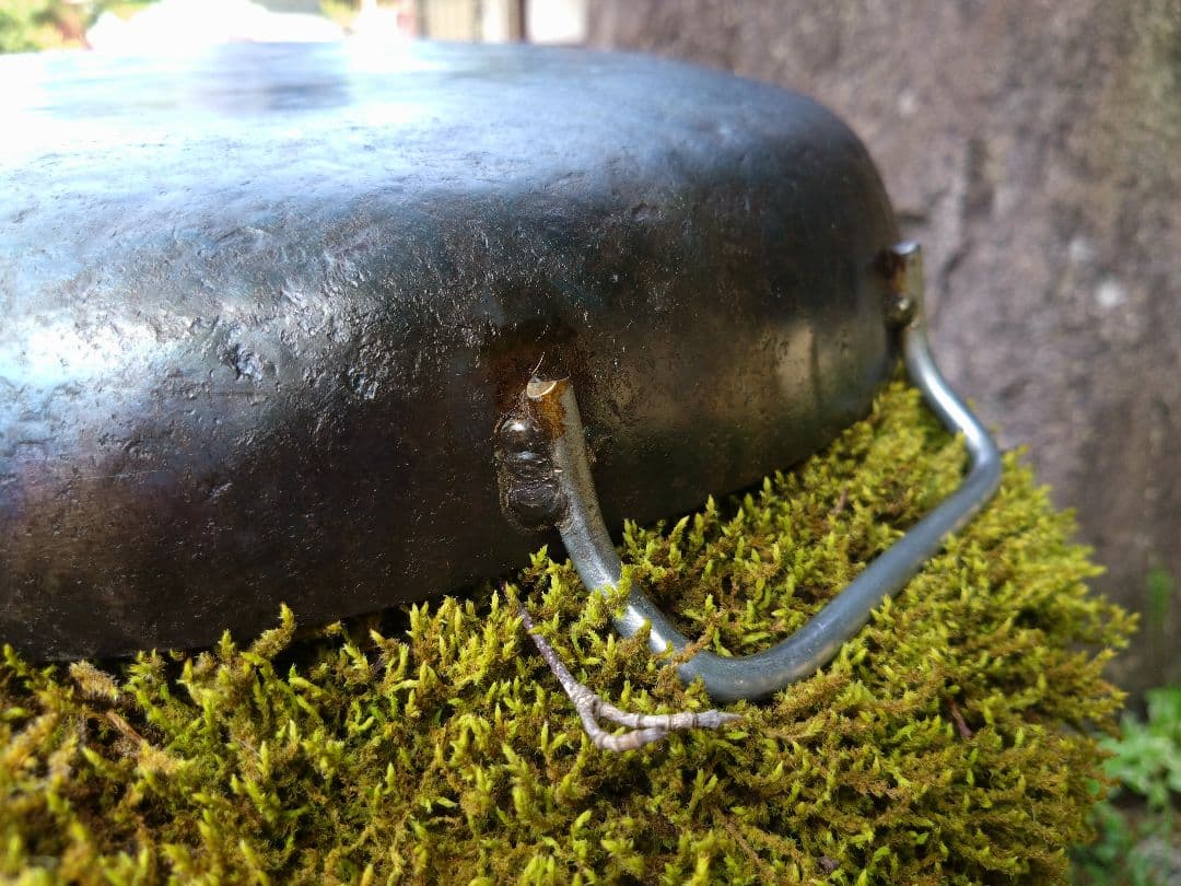 鉄なのに軽い！手作り一点物の特大フライパン。