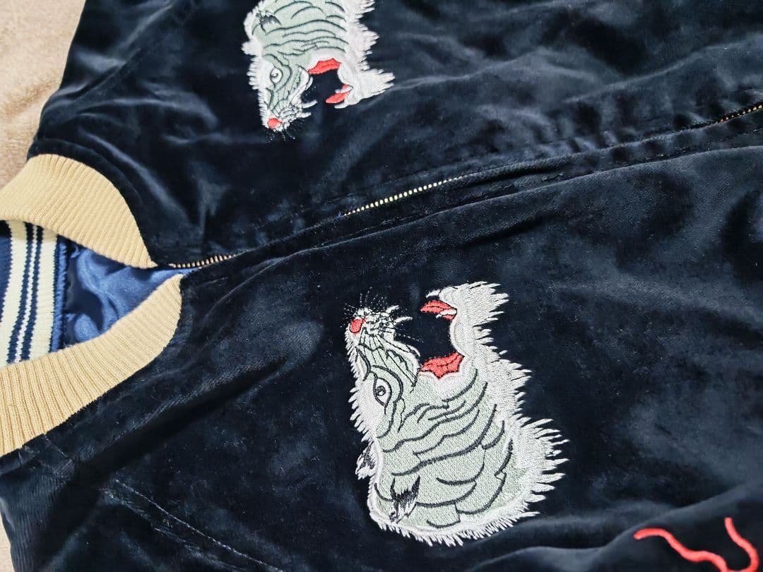 Jungle Storm 美品 未使用近 ２面 日本限定 スカジャン 別珍 虎鷲