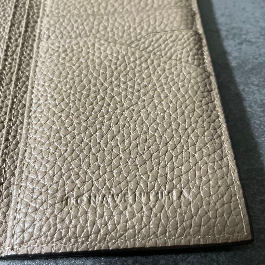 ボナベンチュラ　長財布　エトープ　シュリンクレザー　小銭入れなし　シンプル