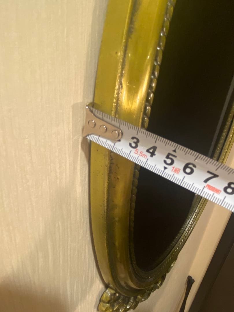 アンティーク風　壁掛けミラー　インテリア　　フレンチシャビー　宮殿　used