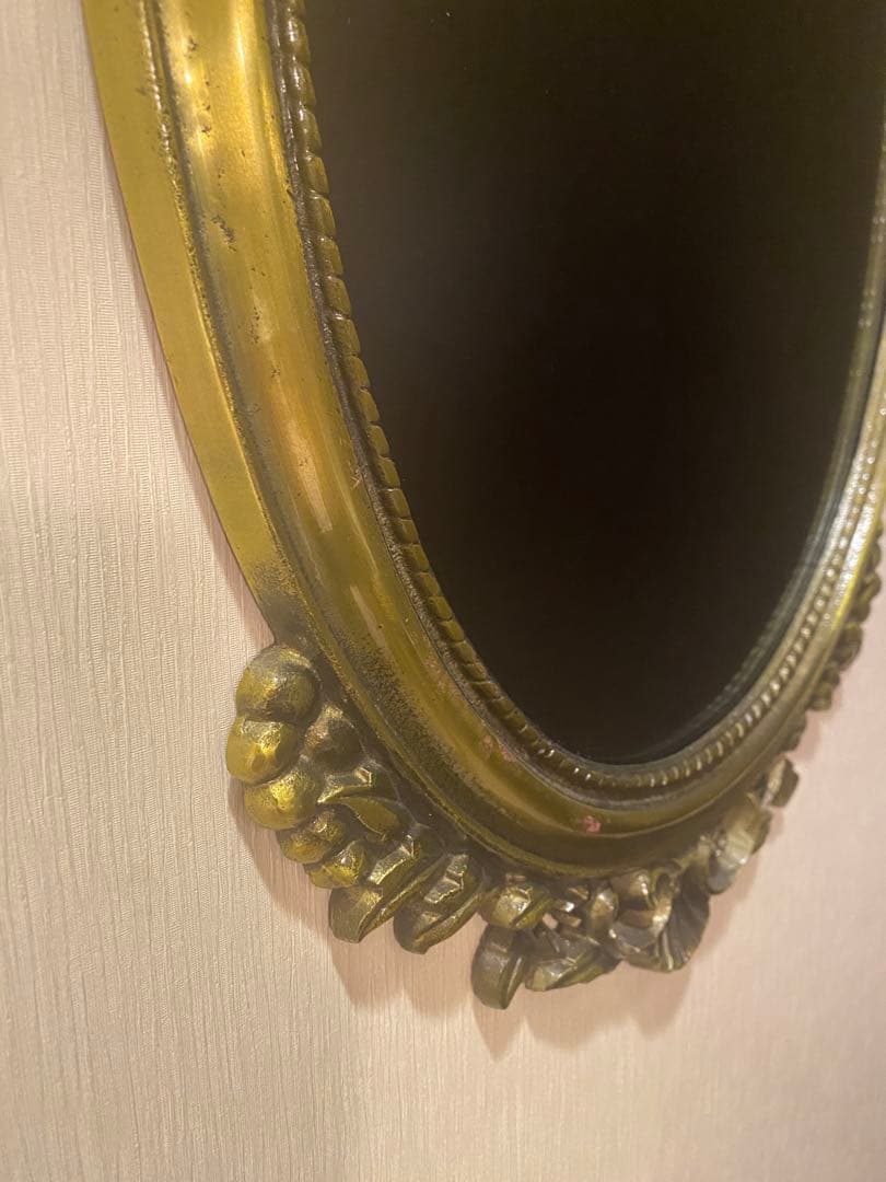 アンティーク風　壁掛けミラー　インテリア　　フレンチシャビー　宮殿　used