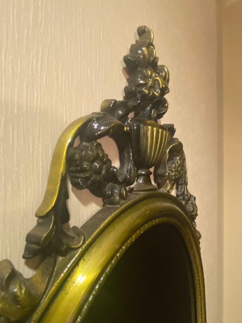 アンティーク風　壁掛けミラー　インテリア　　フレンチシャビー　宮殿　used