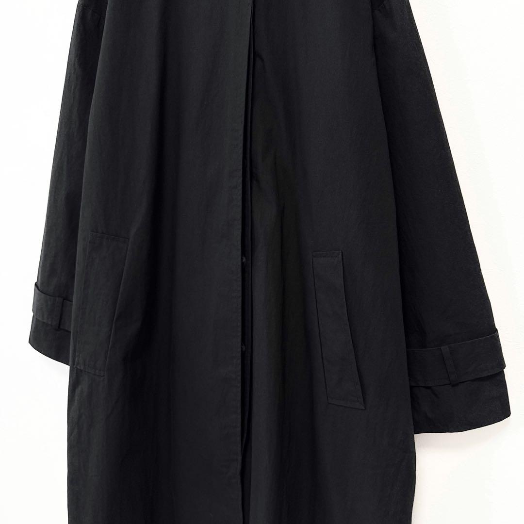 美品 キャナルジーン El mar ステンカラーコート オーバーサイズ 黒