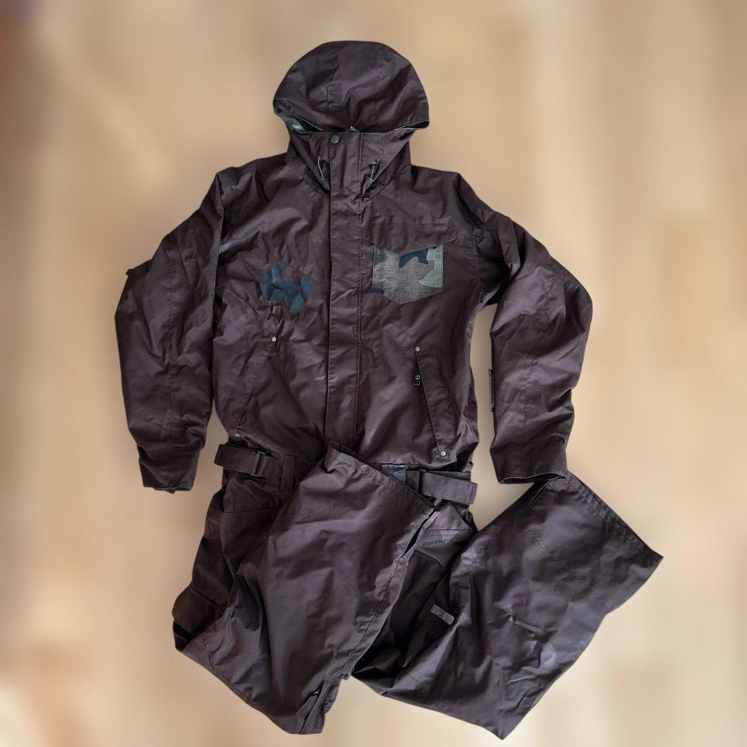 スノーボードウェア Mサイズ ダークブラウン