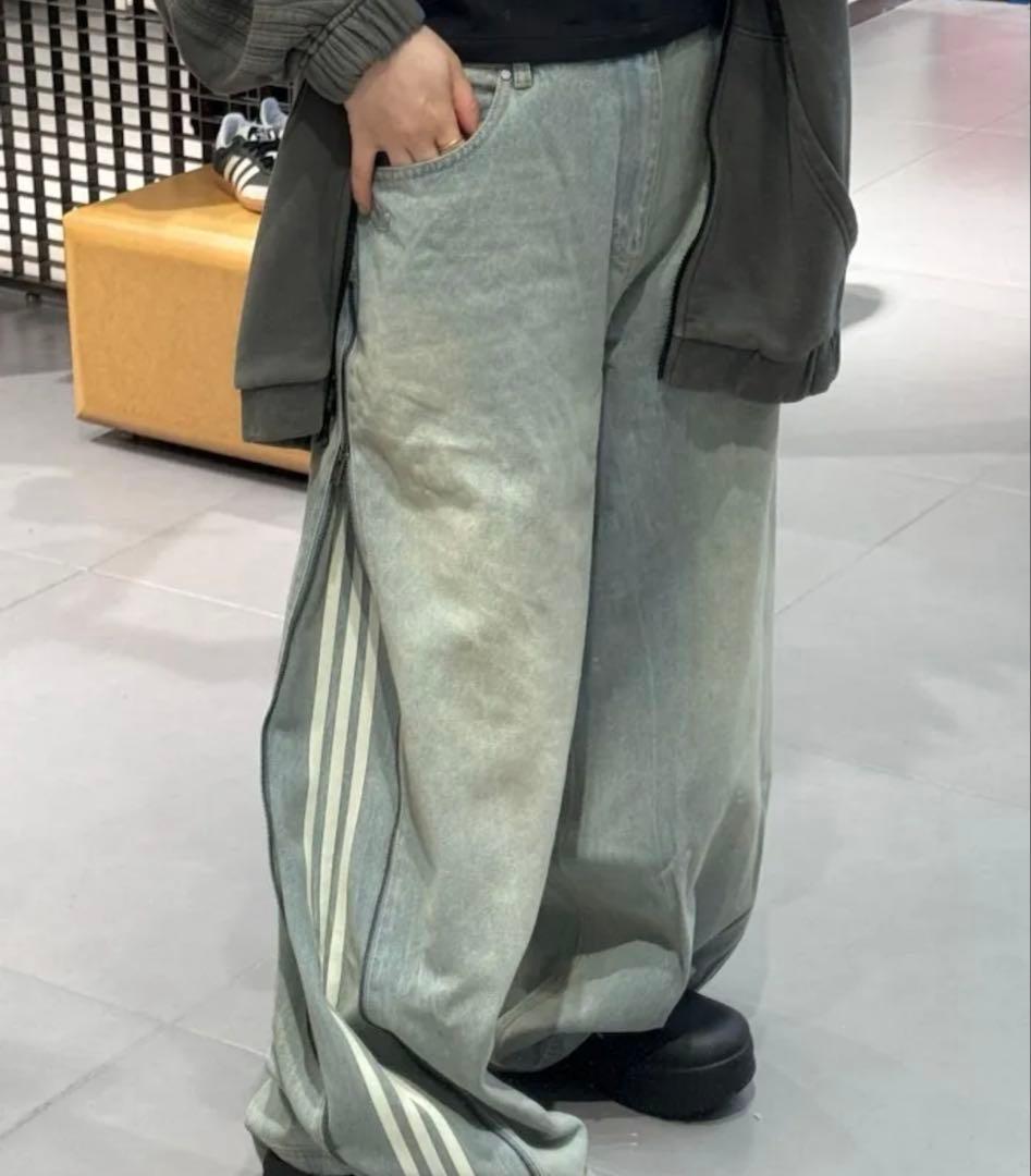 りーたん様　新品24 】ADILENIUMシーズンジップウォッシュドデニムパンツ