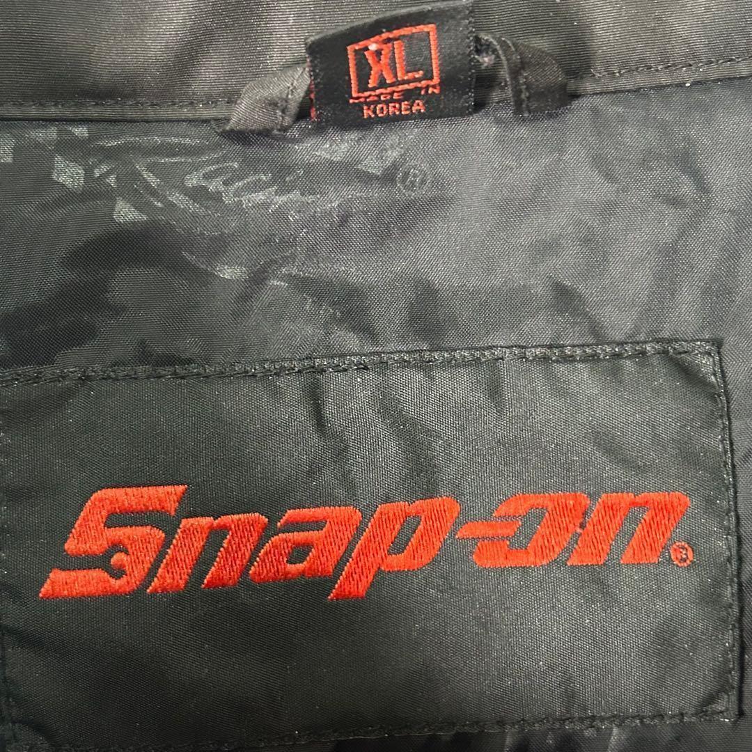 激レア snap on レーシング ブルゾン 刺繍 ジャケット 黒 赤 XL