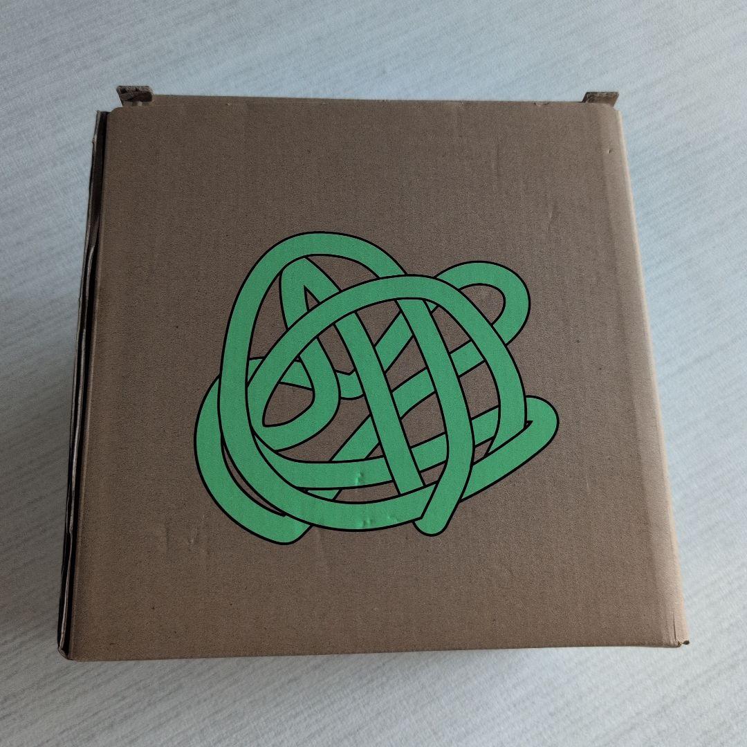 【HAY】KNOT ガラス オブジェ 置物 Lサイズ 黄緑色