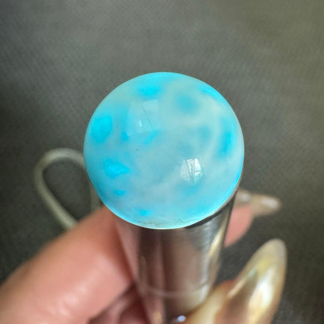 天然無処理14.5㎜大玉の高品質ラリマーブレスレット　おまけ付